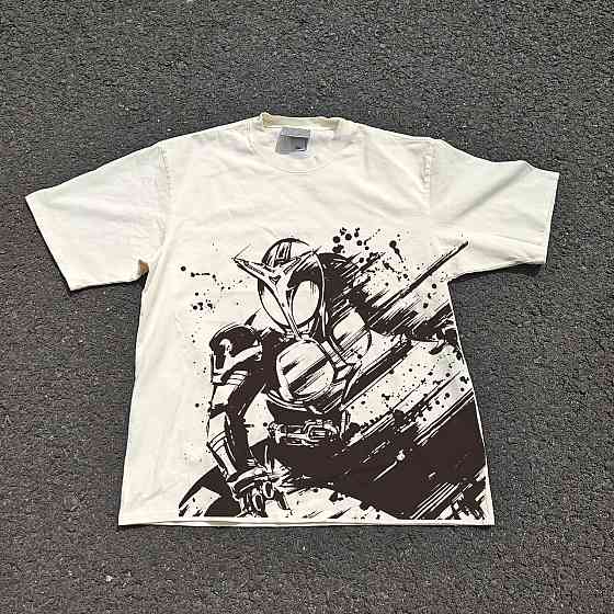 Футболка чоловіча з принтом аніме Аніме Камен Рідер Кабуто оверсайз (S/M/L) Черний Дніпро