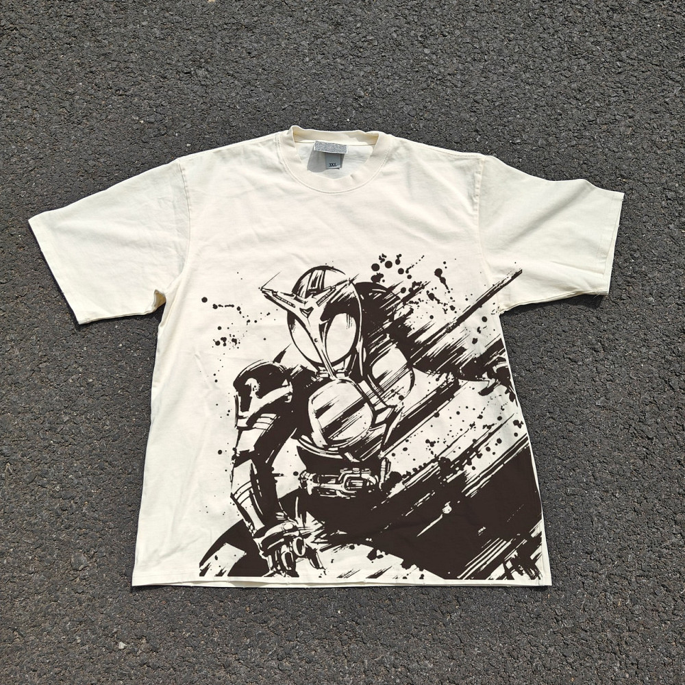 Футболка чоловіча з принтом аніме Аніме Камен Рідер Кабуто оверсайз (S/M/L) Черний Дніпро - фото 3