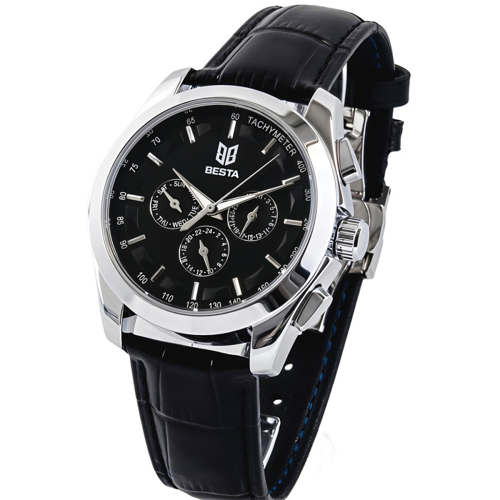 Годинник чоловічий механічний Besta Walker Deluxe Leather (2 ремінці) Київ - фото 1