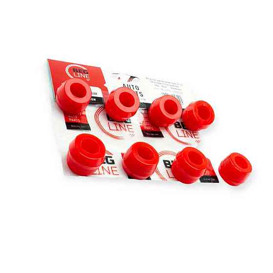 Втулка 2101-2107, 2121 заднего полиуретан красный (горох) (к-кт 8 шт) амортизатора Мукачево