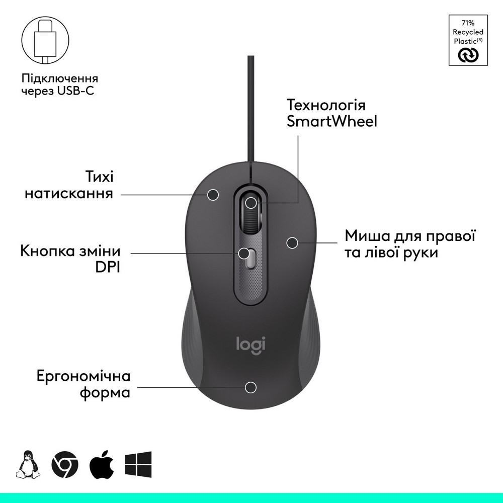 Комплект (клавіатура, миша) Logitech Signature Slim Combo MK620 Graphite (920-013349) ( 15423 ) Харків - фото 7
