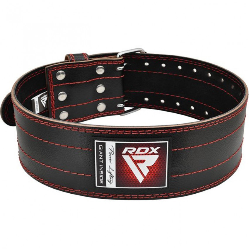 Пояс RDX Leather для тяжелой атлетики пауэрлифтинга бодибилдинга из прочной натуральной кожи размер XL Київ - фото 4