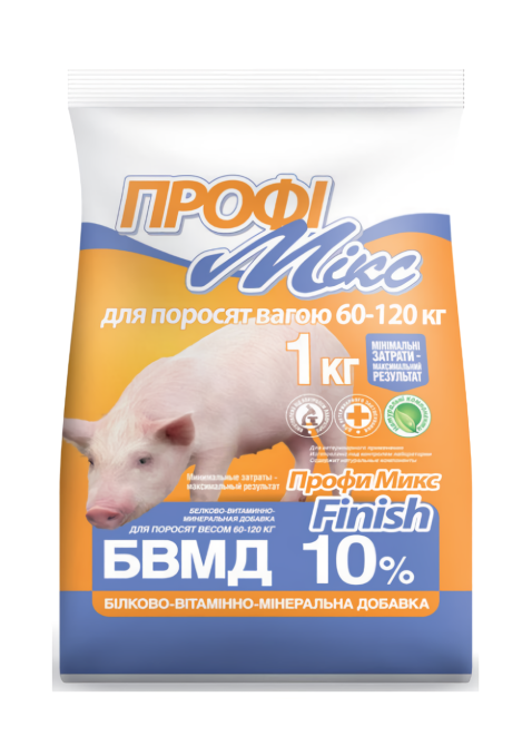 БВМД профимикс финиш 10% для поросят (от 60 кг), 1кг Винница - изображение 1