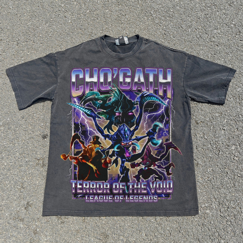 Футболка мужская с принтом аниме Аниме Лол Гаме Кхампион оверсайз (S/M/L) Черний Днепр - изображение 9