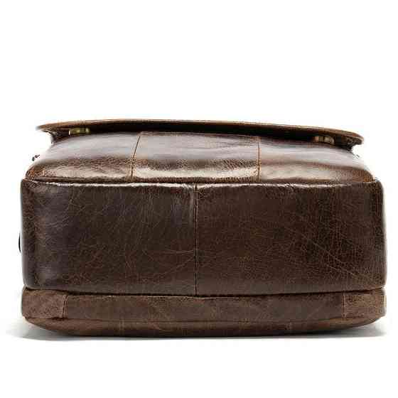 Сумка Vintage з натуральної гладкої шкіри 14945 Коричнева Київ
