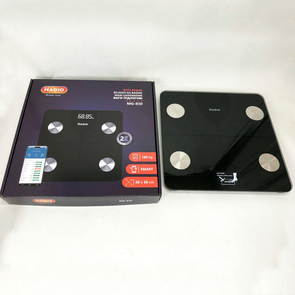 Точні електронні підлогові ваги MAGIO MG-830 180кг, Розумні цифрові ваги, Фірмові RK-703 підлогові ваги Київ - фото 9
