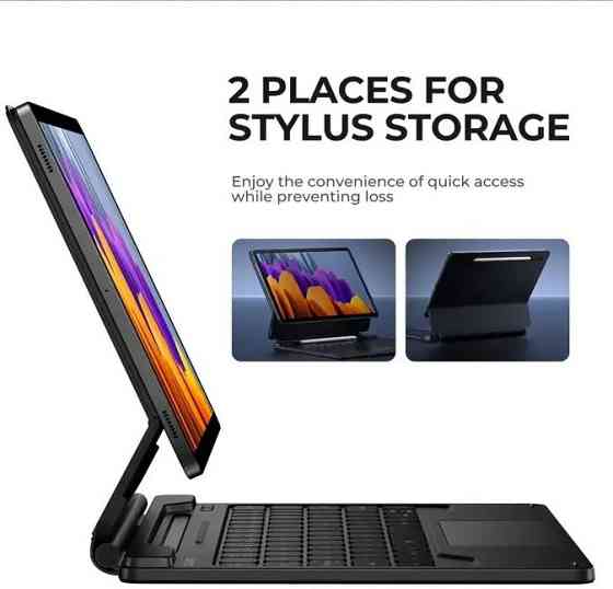 Чехол книжка Samsung Tab S9+ Plus X810 S9 FE+ X610 клавиатура (магнитный) Одесса