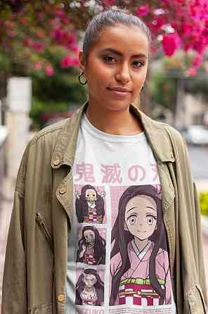 Футболка аниме Истребитель демонов оверсайз (S/M/L) Черний AnimeJ0891 Днепр