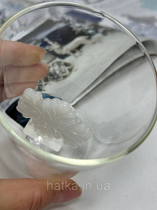 Кухоль чашка подвійне скло Olens "Сніжинка" 360 мл Ручне миття 102-1177 Київ - фото 3