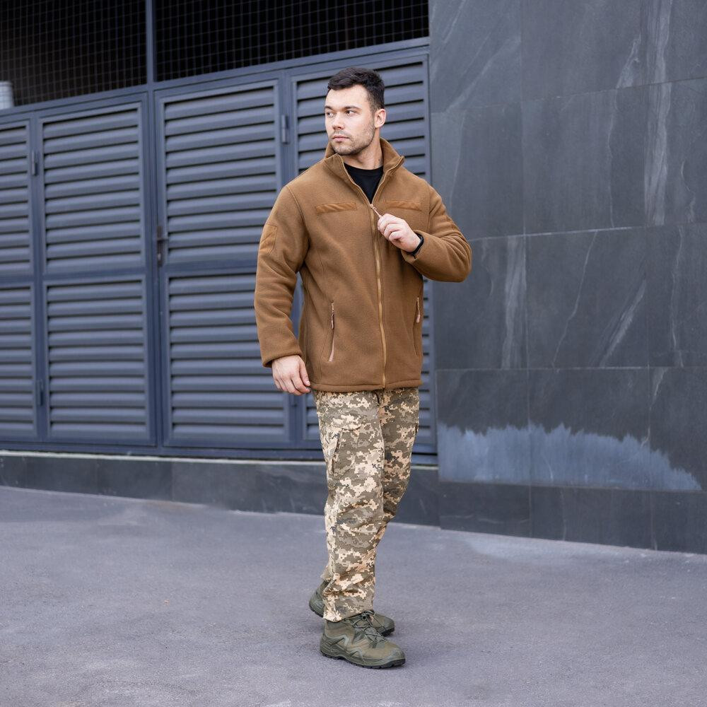 Толстовка тактическая флисовая Pobedov Voin с липучками Койот M BLto2 541Mkt Киев - изображение 2