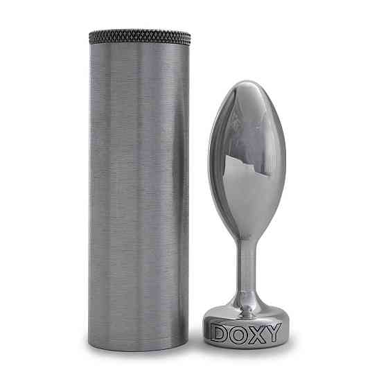 Металева анальна пробка DOXY Butt Plug SMOOTH, гладенька, діаметр 3,3 см Sex Aura Київ