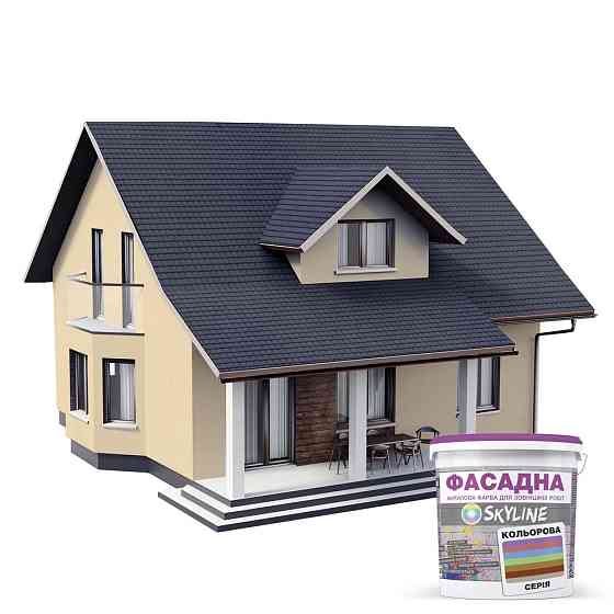 Фарба Акрил-латексна Фасадна водостійка стійка до атмосферних впливів емаль Карамель Skyline 5 л Харків