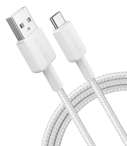 Кабель Anker 322 USB-A to USB-C - 0.9m Nylon White (6908155) Киев - изображение 3