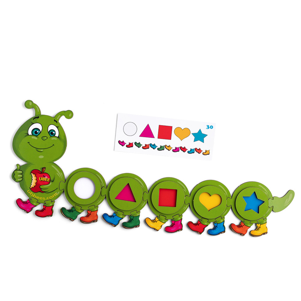 Розвиваюча гра "Гусениця Збери за зразком" (ПСД245) PSD245 з картками Вінниця - фото 1