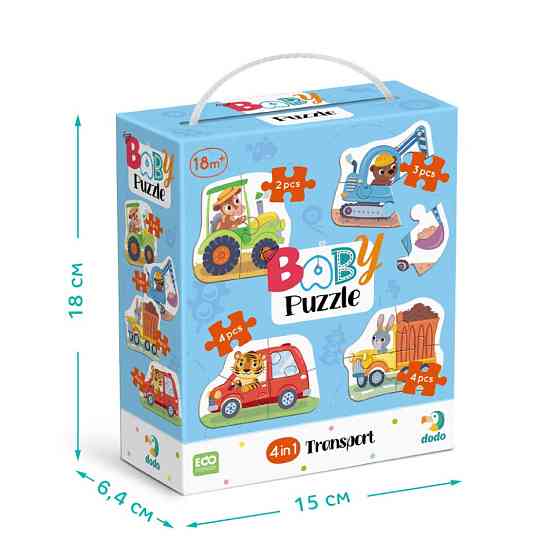 Детский пазл 4 в 1 