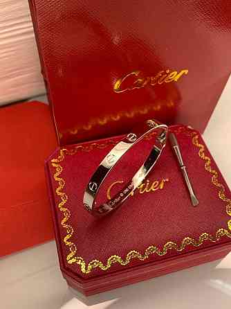 Браслет Cartier, покриття білим золотом AU750 Одеса