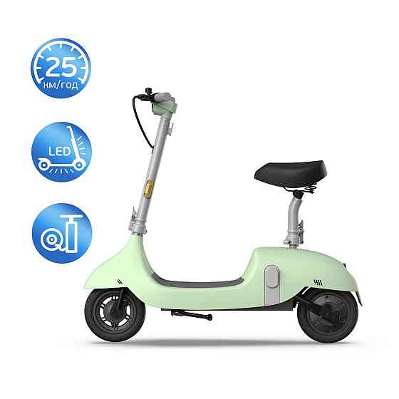 Электросамокат с сиденьем OKAI Ceetle PRO EA10C Mint Green 10', 350W, 25Km/h, 10,4Ah, 55Km, 20%,NFC, App, Одесса