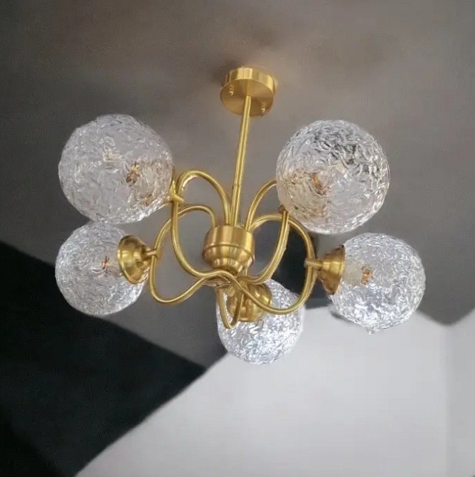 Светодиодная люстра Колокол 5011 (Золотая) на 5 плафонов Винница - изображение 1