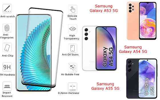Захисне скло HyperGlass Pro для Samsung Galaxy A53 5G, Galaxy A54 5G, Galaxy A55 5G – максимальна чутливість та захист Київ