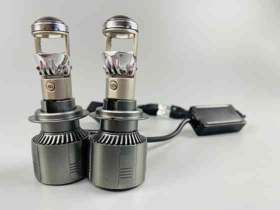Лампа світлодіодна комплект 2 шт. 12 V 90 W set (реальних ватів) LED + лінза + цоколь H7 Мукачево