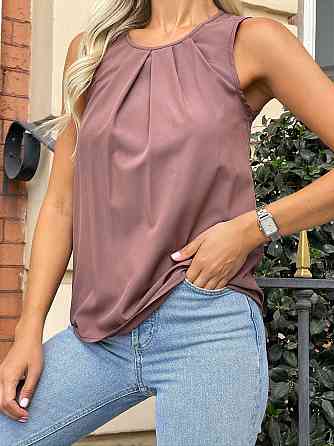 Жіноча літня блуза "Shimmy"оптом | Норма і батал | Розпродаж моделі Шоколадний, 42-44 Київ