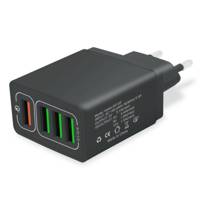 Зарядное устройство XoKo QC-405 4 USB 6.2A Black (QC-405-BK) Винница - изображение 1