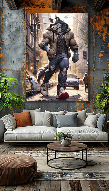 Картина Холсті в спортзал  Вовк KLM_19 Київ - фото 3