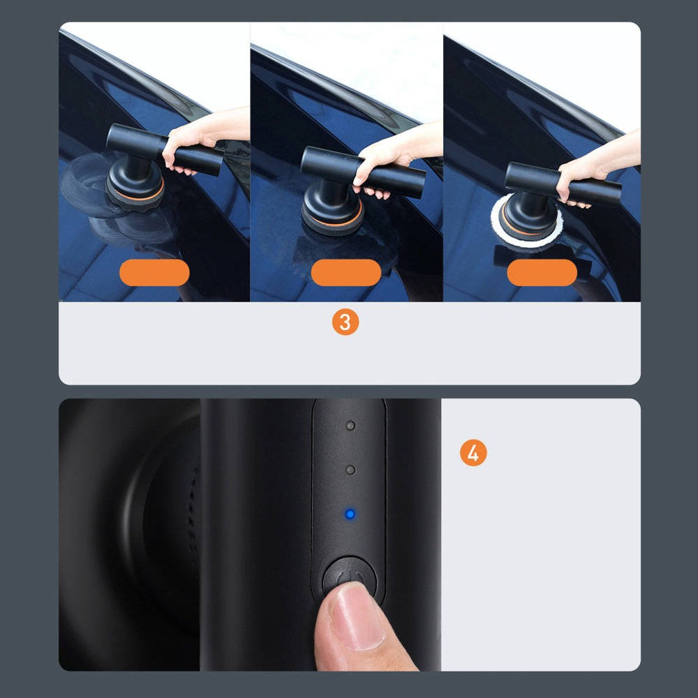 Полірувальна машина Baseus New Power Cordless Electric Polisher CRDLQ-B01 (Чорна) Николаев - изображение 7