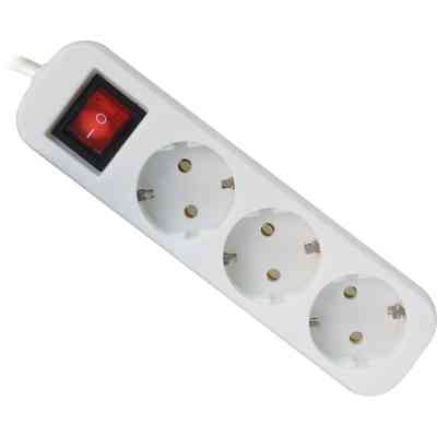 Мережевий подовжувач Defender S318 1.8 m 3 роз switch white (99233) Вінниця