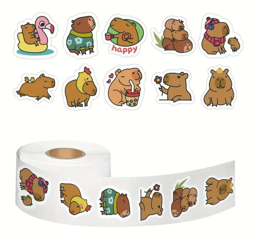 Наклейки с капибарой, наклейки, водонепроницаемые наклейки для ноутбука, телефона, набор 500 шт. Киев - изображение 3