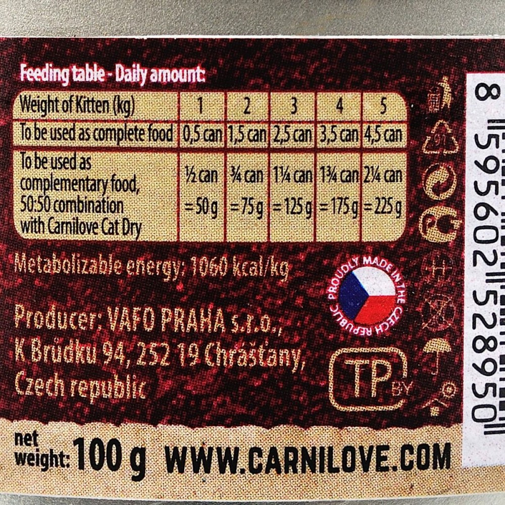 Корм вологий Carnilove Kitten k консерви для кошенят з індичкою та лососем 100 г Київ - фото 4
