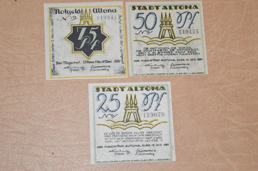 Німеччина. Нотгельд. 25,50,75 Pf 1921 року ( 1 ) Полтава - фото 1