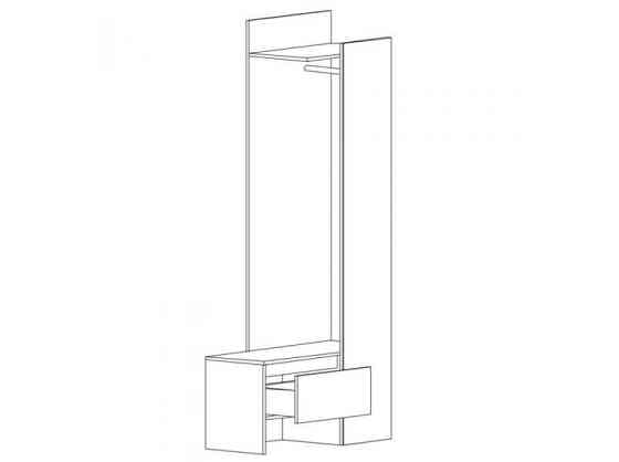 Передпокій Шафа Торіно без подушки 900х1960х383 - Дуб Артизан + Сірий Львів