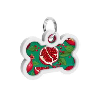 Адресник для тварин WAUDOG Smart ID з QR паспортом "Гранати", кістка 40х28 мм (231-4052) Вінниця