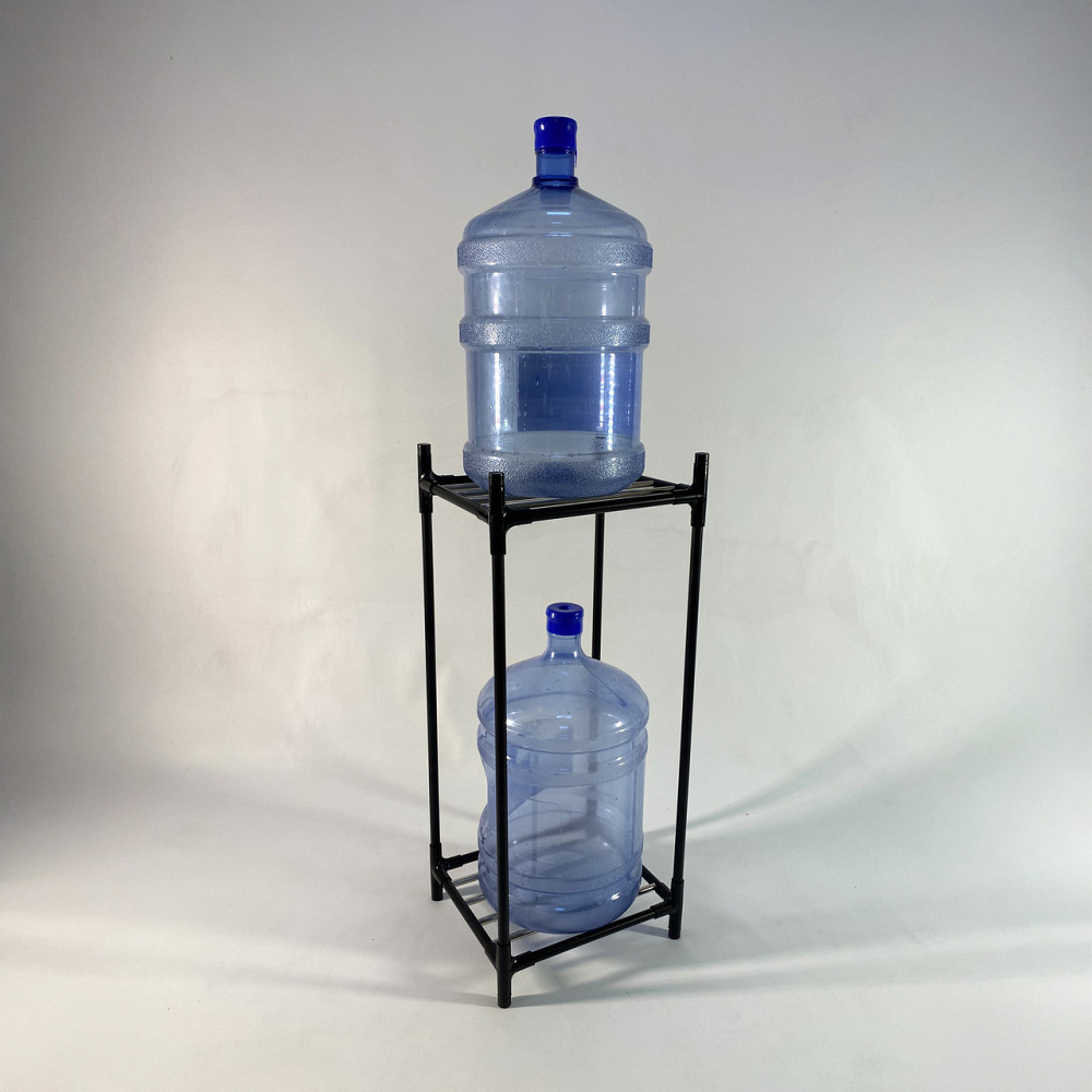 Двухрівнева підставка під бутилі 19 л Tandem Plus, металева, чорна, на 2 бутля Борисполь - изображение 10