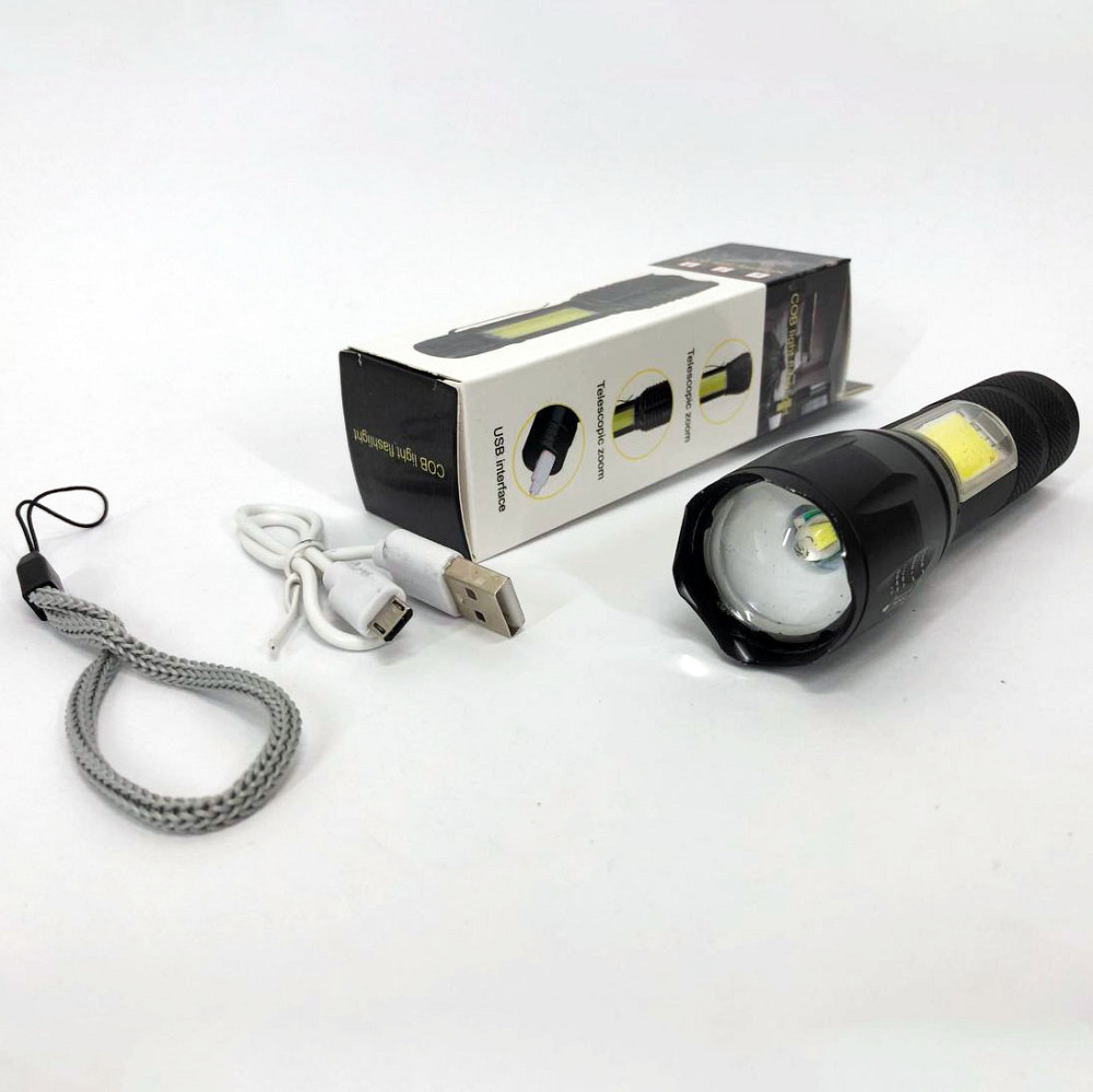 Ударопрочный водонепроницаемый фонарь, Фонарь портативный переносной ручной металлический JL-64 Львов - изображение 4