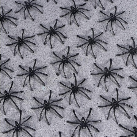 Пауки на Хэллоуин 10 штук 4 см черный Киев - изображение 1