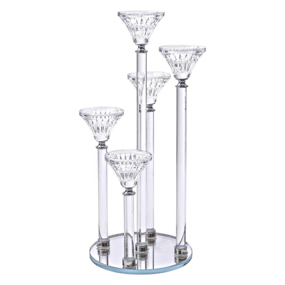 Декоративний скляний підсвічник на 5 свічок Київ - фото 2