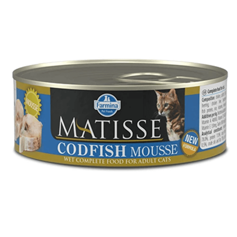 Вологий корм Farmina Matisse Cat Mousse Codfish для дорослих котів, з тріскою, 85 г Київ - фото 1