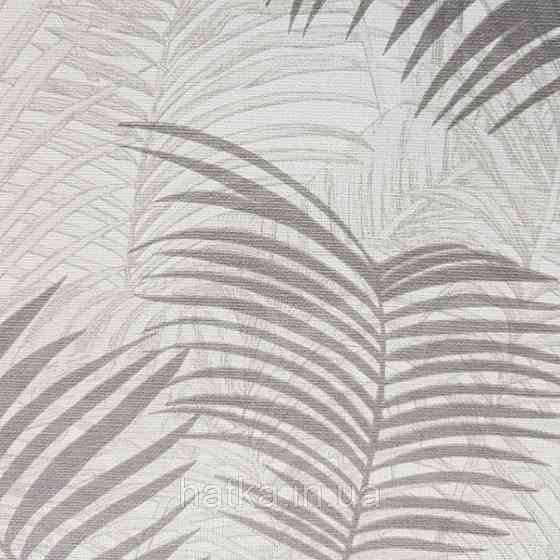 Шпалери вінілові на флізеліновій основі Decoprint BLOOMING BL22760 листя папороті рослини світло і темно-се Київ