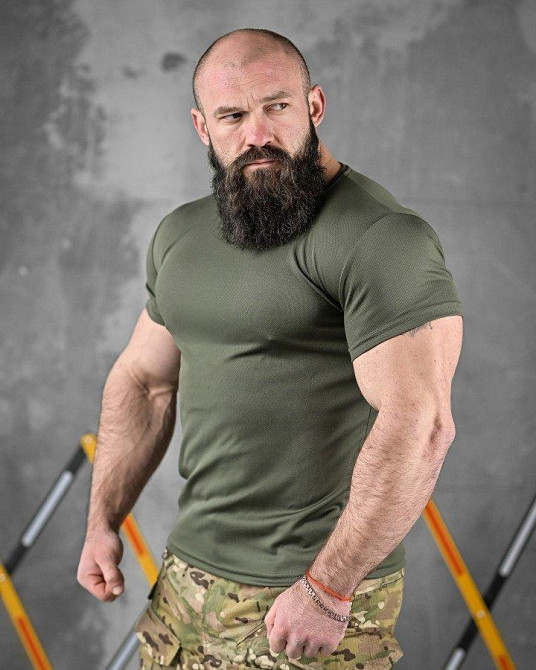 Тактическая потоотводящая футболка SABUR це наша посадка олива ВТ5125 Одесса - изображение 2