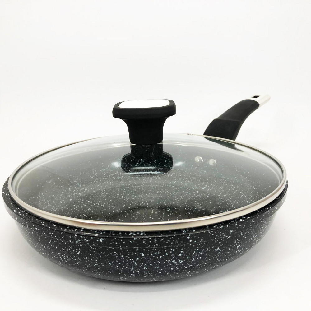 Оригінальна сковорода з антипригарним покриттям UNIQUE UN-5114 22 см, Сковорода зручна на кухню CH-26 Львів - фото 8