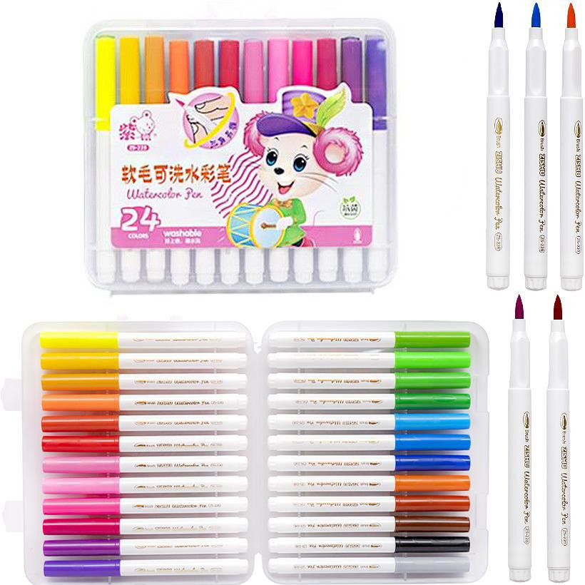 Дитячі фломастери "Water color pen" 228-24(Pink) 24 кольори Вінниця - фото 1