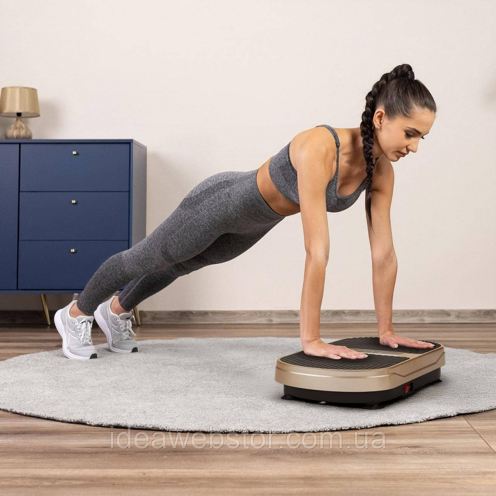 Виброплатформа Gymtek XP300 для дома до 150 кг с пультом и эспандерами тренажер для похудения фитнеса и массажа Киев - изображение 15