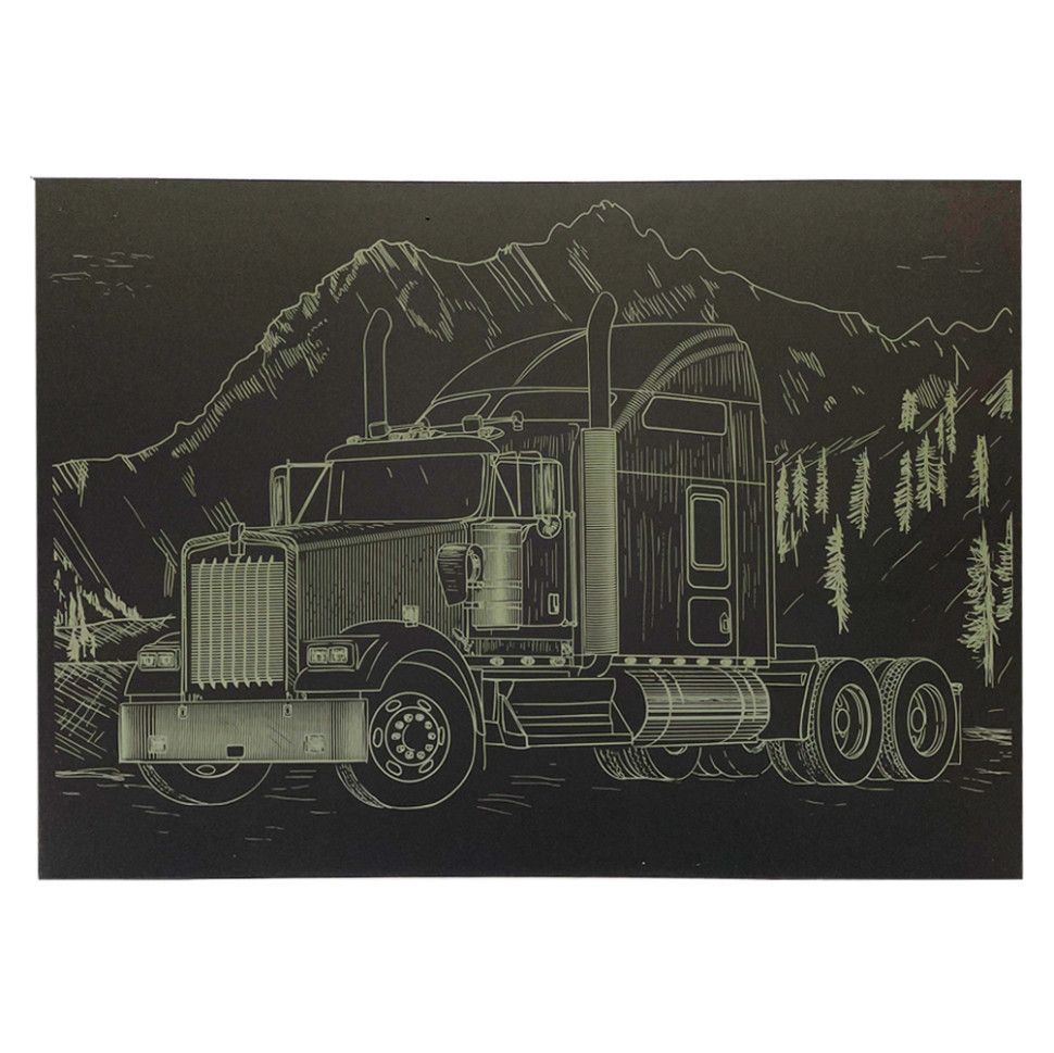 Гравюра А4 "Вантажівка-1" ГрА4-7з економ варіант в пакеті 29,7х21 см Вінниця - фото 1