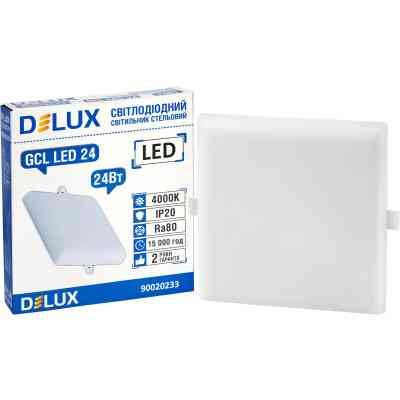 Світильник Delux GCL LED 24 4000К 24Вт 230В SQUARE (90020233) Вінниця