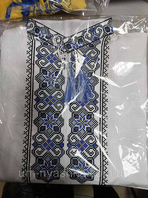 Вишиванка на домотканному полотні для хлопчика "Легенда" червона із синім р.110 Кривий Ріг - фото 4