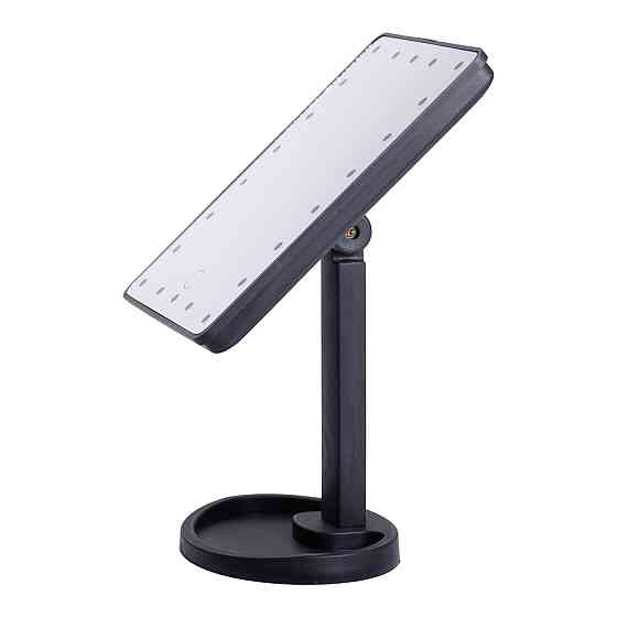 Настольное зеркало с LED подсветкой для макияжа черное Киев