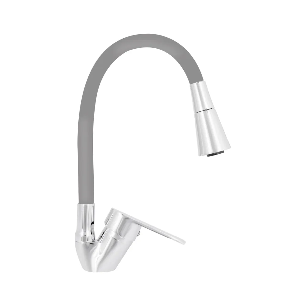 Змішувач для кухні Lidz Tani 008F3 з гнучким виливом (k40) LDTAN008F3GCR39507 Chrome/Grey Київ - фото 8