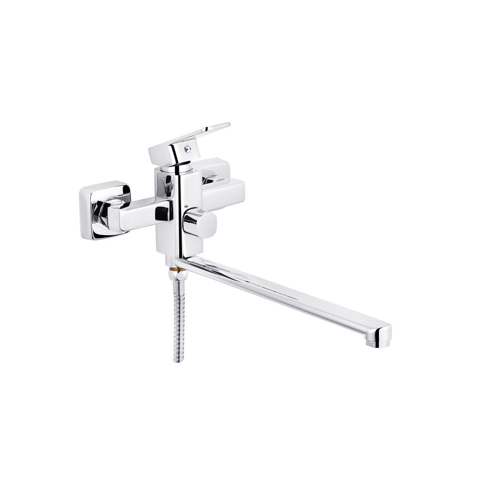 Змішувач для ванни Kroner KRM Ems - C070 з душовим гарнітуром, хром Київ - фото 3